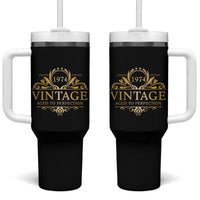 Funny Birthday Gifts Tumbler With Handle Vintage 1974 Aged To Perfection 50th Birthday - Wonder Print Shop