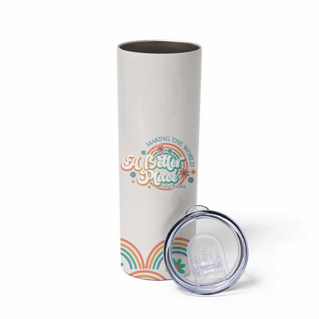 Funny Birthday Gifts For Women Skinny Tumbler Aged To Perfection 30th Birthday Making The World A Better Place Since 1994 - Wonder Print Shop