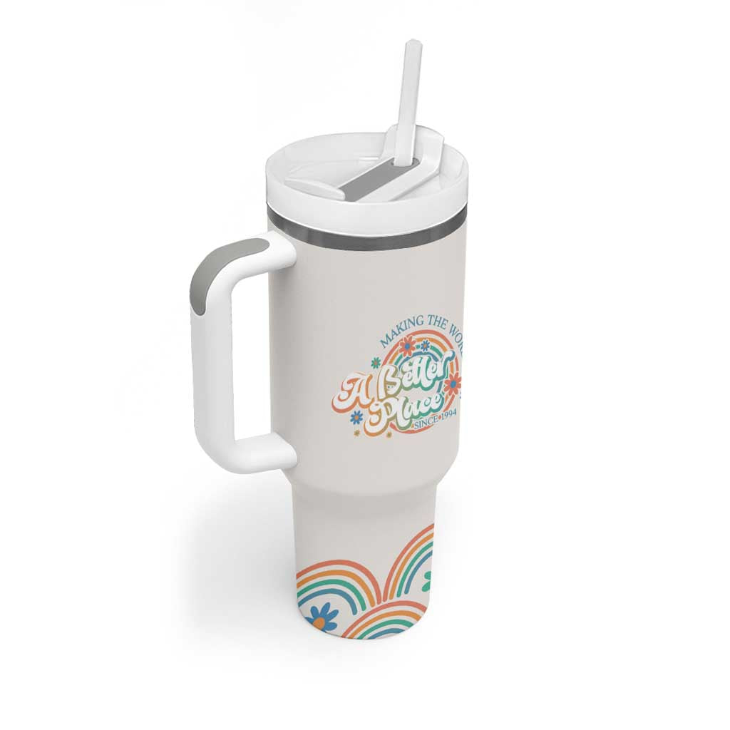 Funny Birthday Gifts For Women Tumbler With Handle Aged To Perfection 30th Birthday Making The World A Better Place Since 1994 - Wonder Print Shop