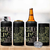 Gifts For Old Men 4 in 1 Can Cooler Tumbler Old Lives Matter Camo Funny Birthday Gift - Wonder Print Shop