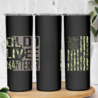 Gifts For Old Men Skinny Tumbler Old Lives Matter Camo Funny Birthday Gift - Wonder Print Shop