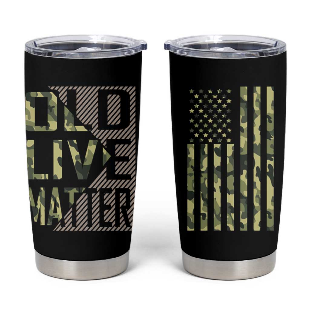 Gifts For Old Men Tumbler Cup Old Lives Matter Camo Funny Birthday Gift - Wonder Print Shop