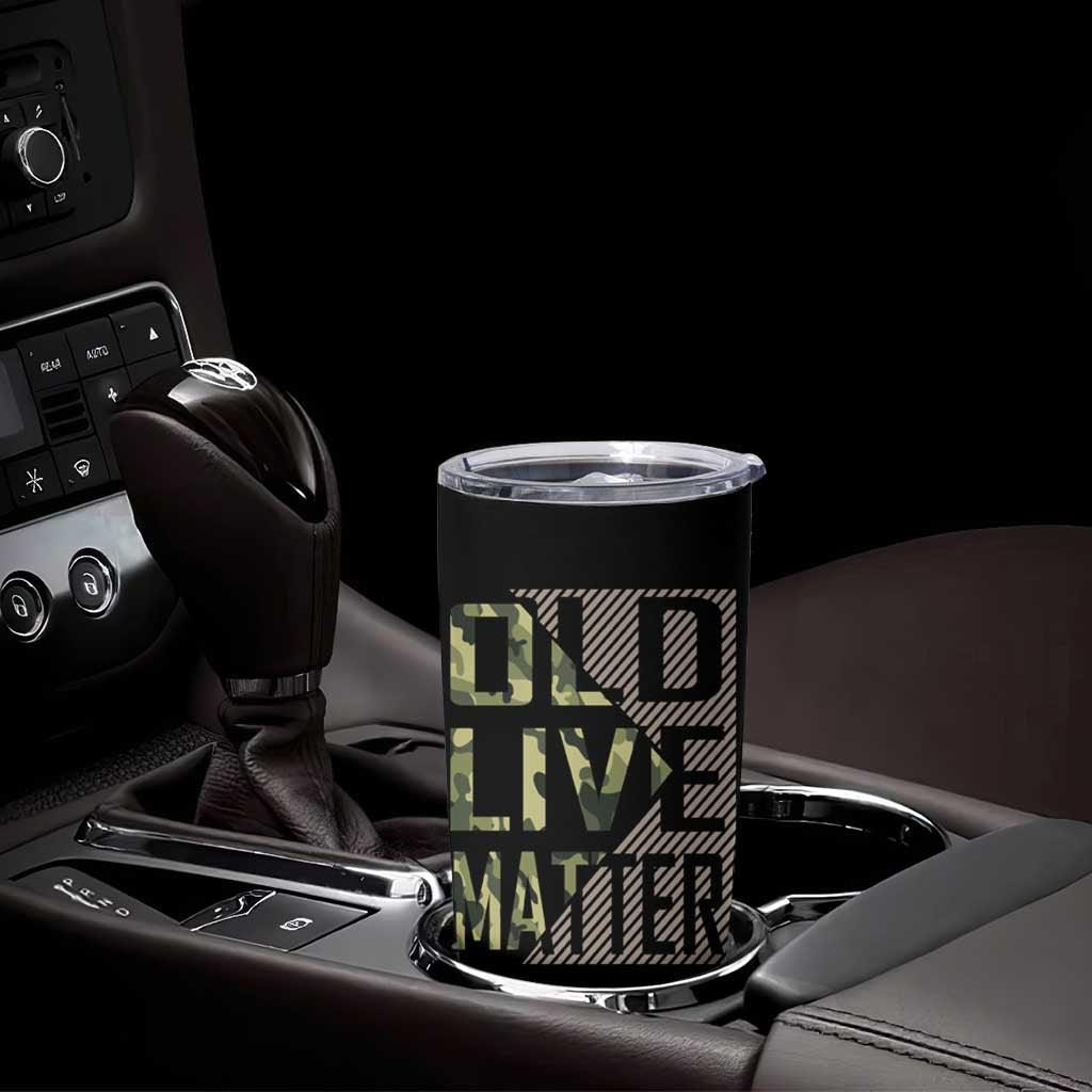 Gifts For Old Men Tumbler Cup Old Lives Matter Camo Funny Birthday Gift - Wonder Print Shop