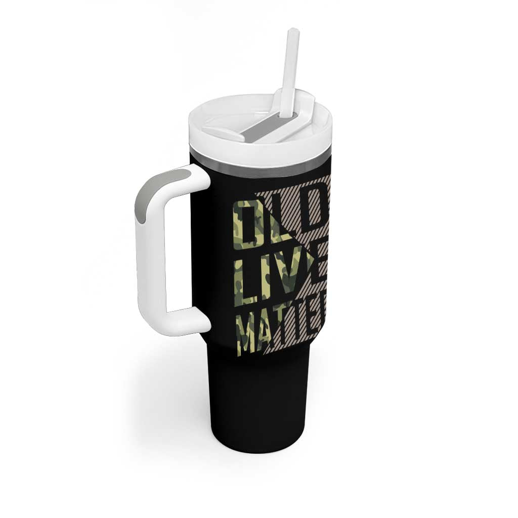 Gifts For Old Men Tumbler With Handle Old Lives Matter Camo Funny Birthday Gift - Wonder Print Shop