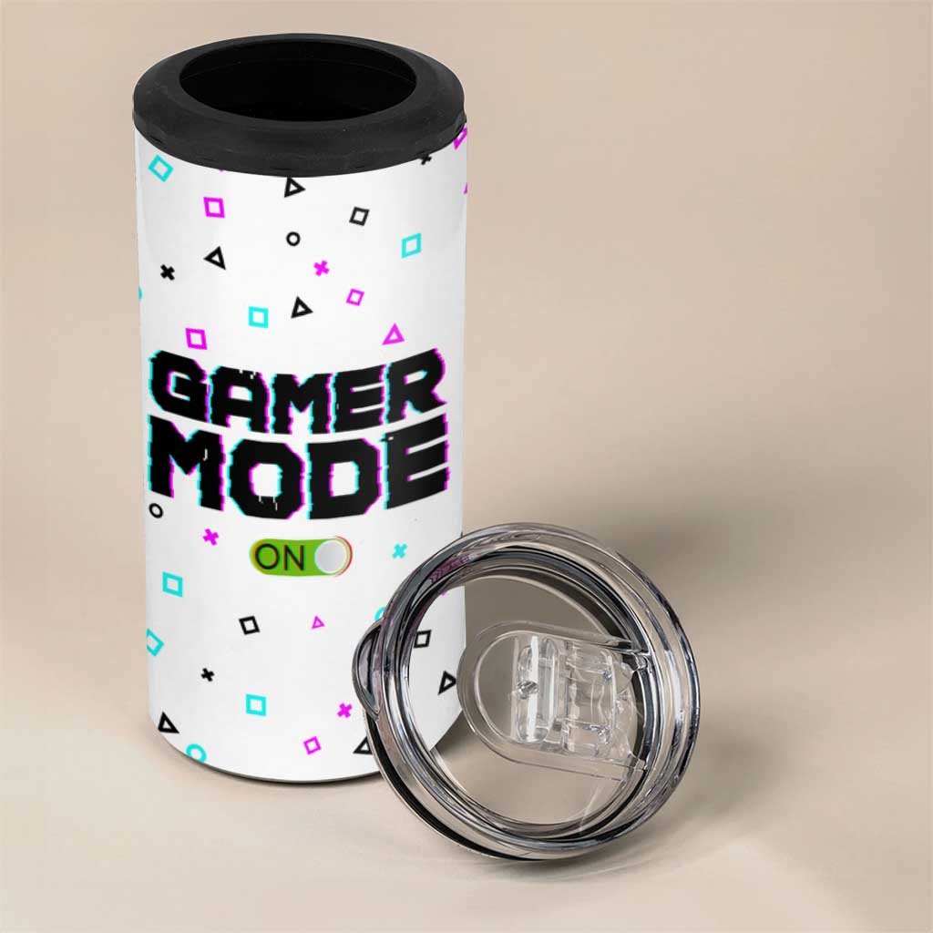 Gifts For Gamer 4 in 1 Can Cooler Tumbler Gamer Mode On Gaming Teenage Boys Men - Wonder Print Shop
