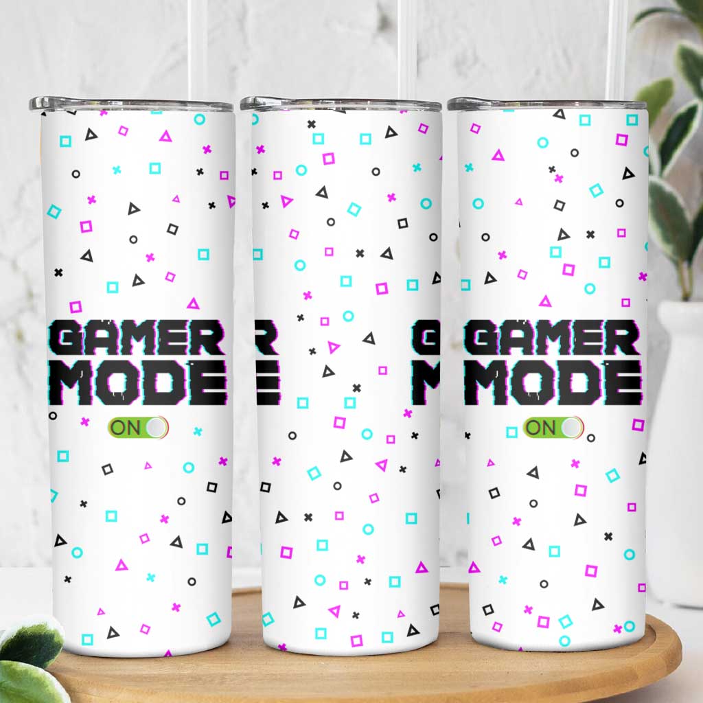 Gifts For Gamer Skinny Tumbler Gamer Mode On Gaming Teenage Boys Men - Wonder Print Shop
