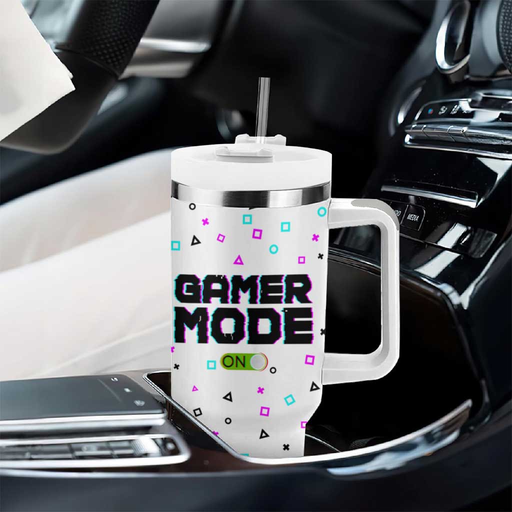 Gifts For Gamer Tumbler With Handle Gamer Mode On Gaming Teenage Boys Men - Wonder Print Shop