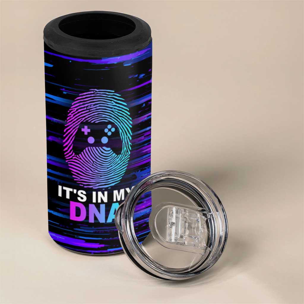 Funny Gamer 4 in 1 Can Cooler Tumbler Gaming Is My DNA - Wonder Print Shop