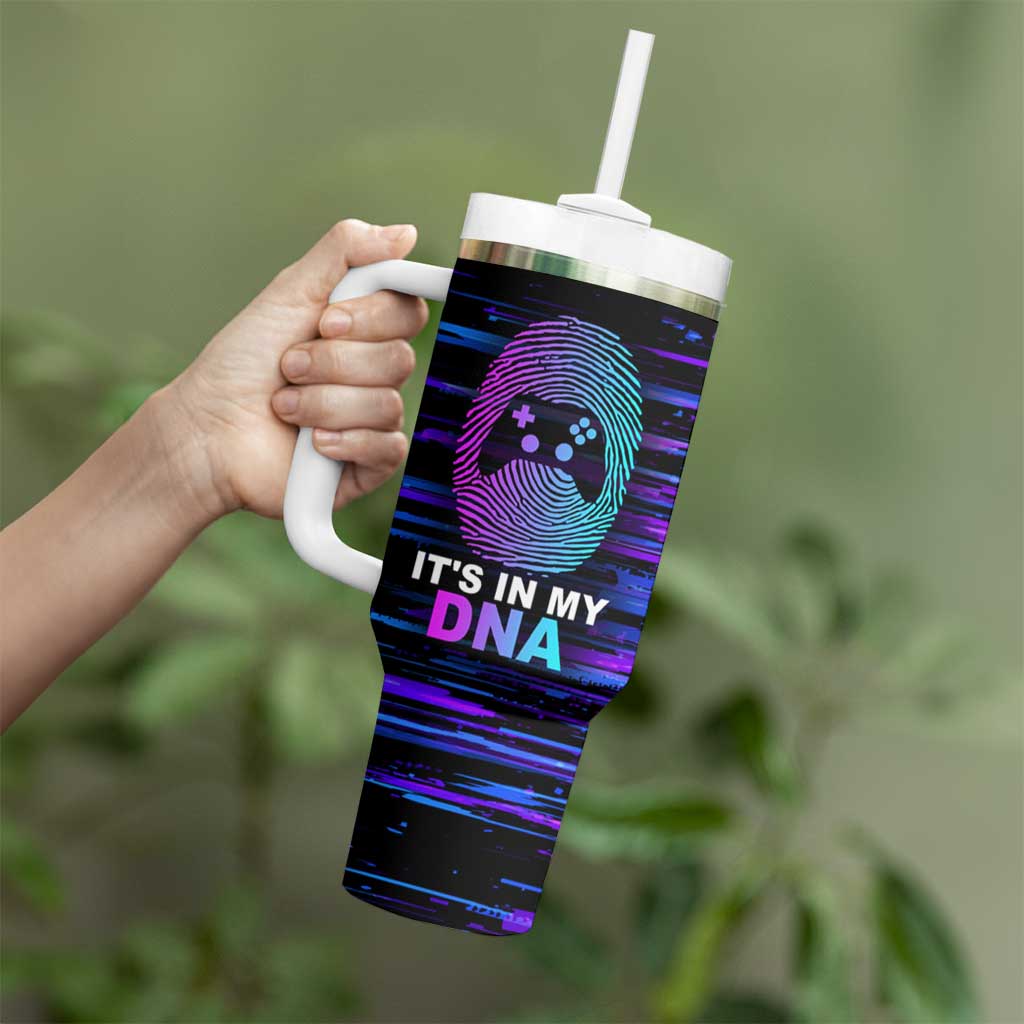 Funny Gamer Tumbler With Handle Gaming Is My DNA - Wonder Print Shop