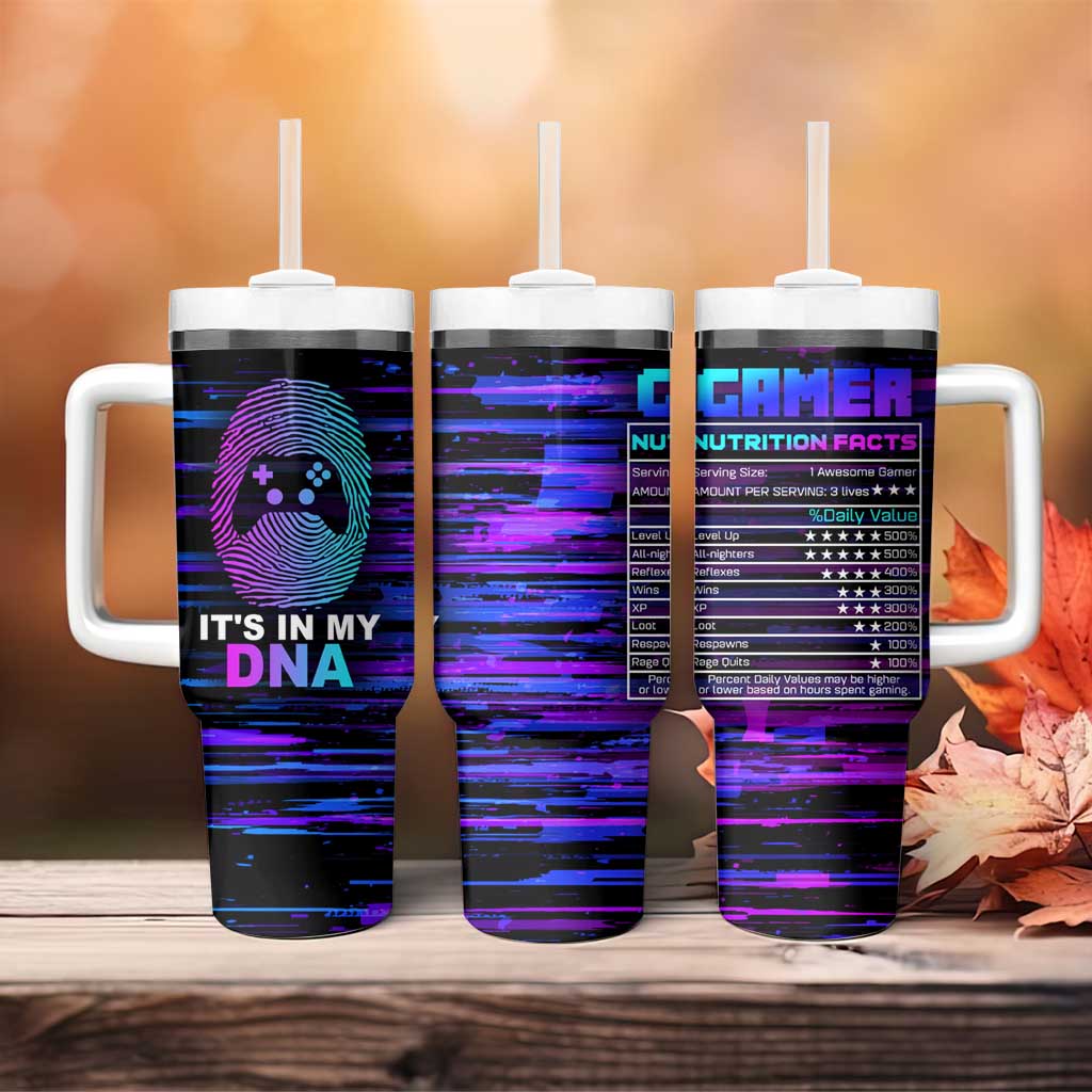 Funny Gamer Tumbler With Handle Gaming Is My DNA - Wonder Print Shop