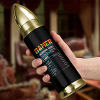 Funny Gamer Nutrition Facts Bullet Tumbler