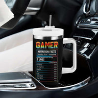 Funny Gamer Nutrition Facts Tumbler With Handle - Wonder Print Shop