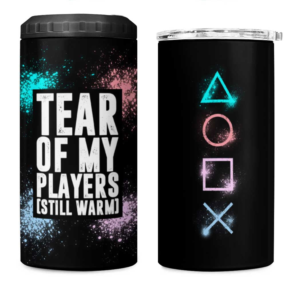 Funny Gamer 4 in 1 Can Cooler Tumbler Tears Of My Players Gaming Teenage Boys Men - Wonder Print Shop
