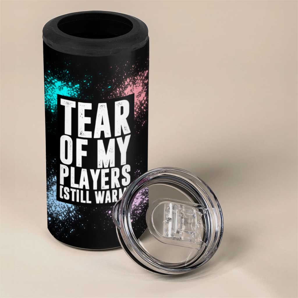 Funny Gamer 4 in 1 Can Cooler Tumbler Tears Of My Players Gaming Teenage Boys Men - Wonder Print Shop