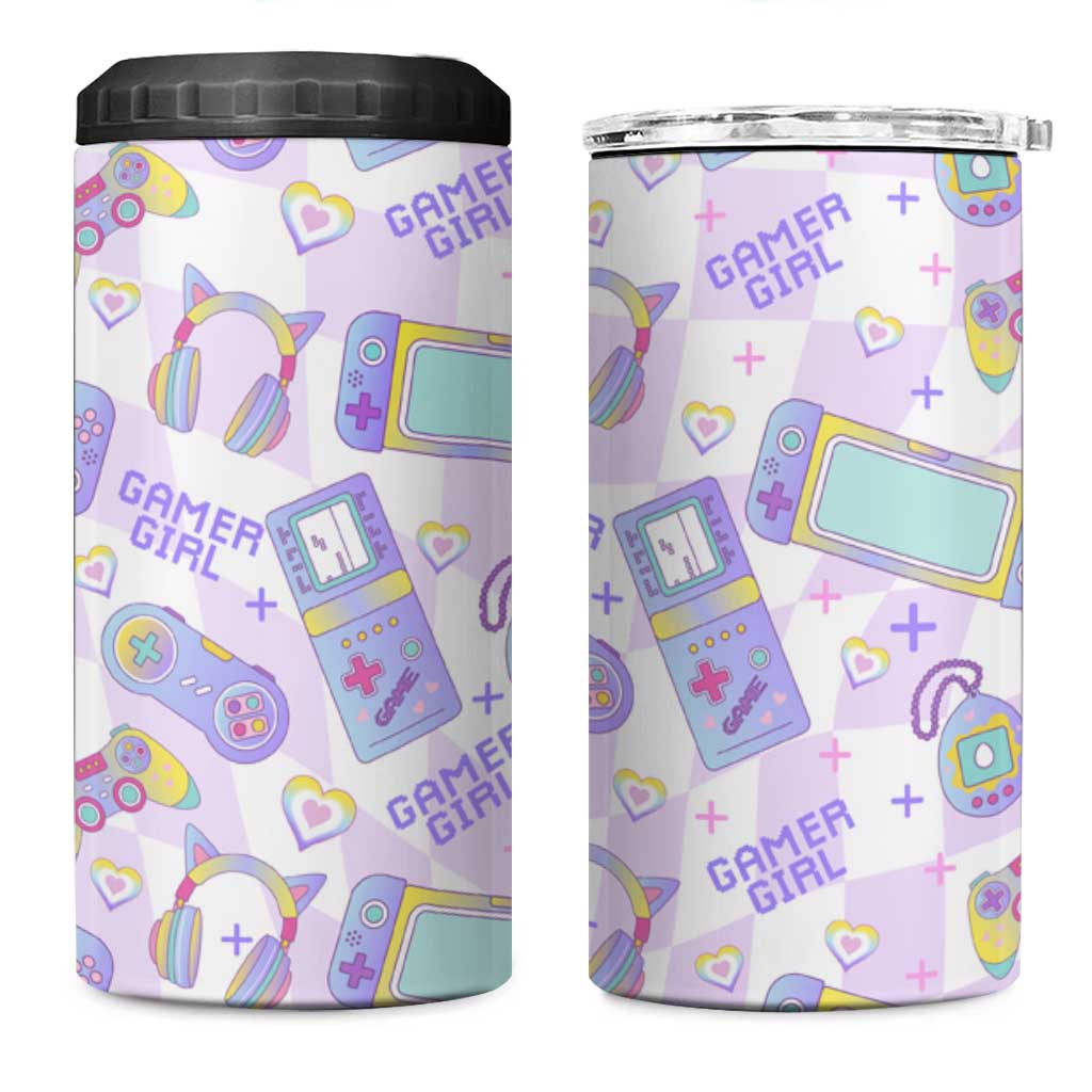 Funny Gifts For Gamer Girl 4 in 1 Can Cooler Tumbler - Wonder Print Shop