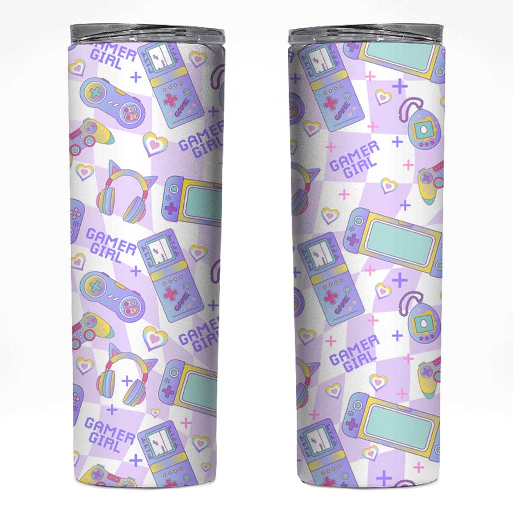 Funny Gifts For Gamer Girl Skinny Tumbler - Wonder Print Shop