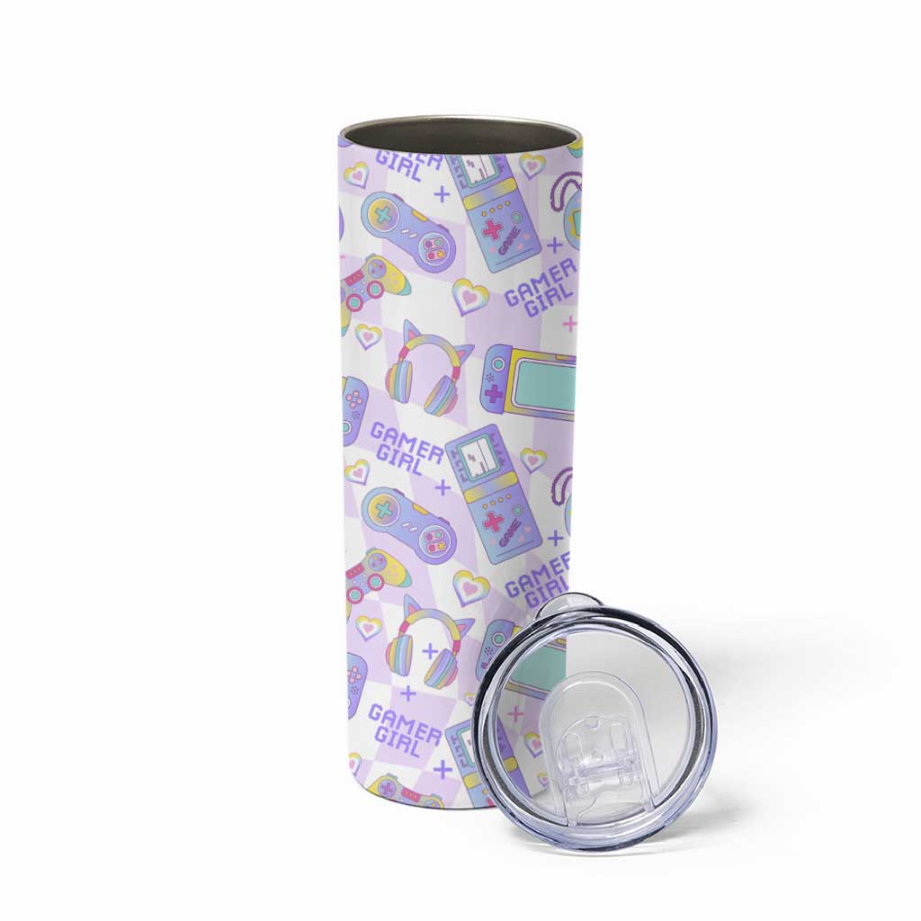 Funny Gifts For Gamer Girl Skinny Tumbler - Wonder Print Shop