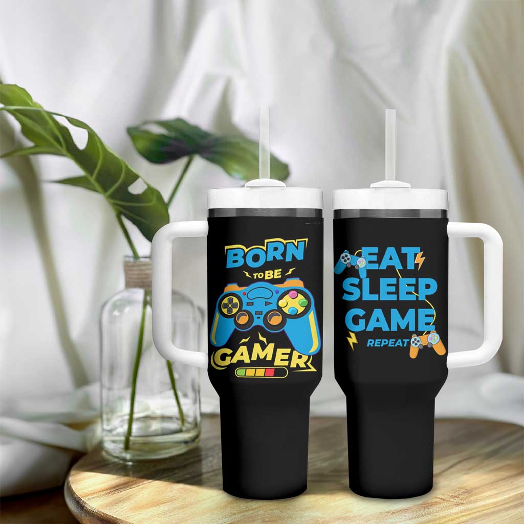 Funny Gifts For Gamer Tumbler With Handle Born To Be Gamer Gaming - Wonder Print Shop