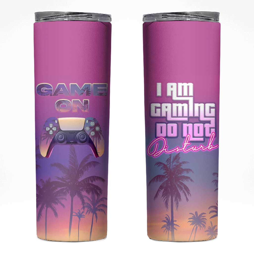Funny Gamer Skinny Tumbler I Am Gaming Do Not Disturb Game On - Wonder Print Shop