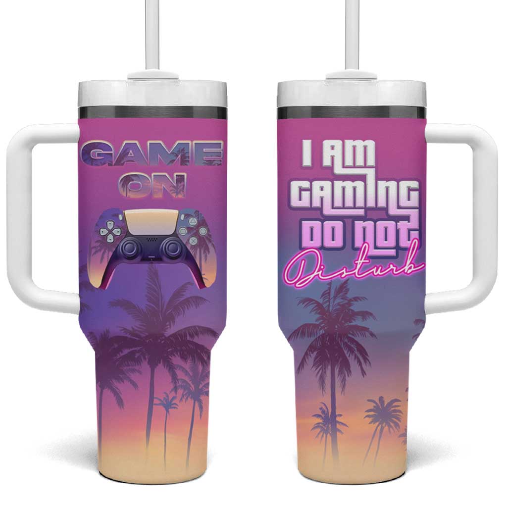 Funny Gamer Tumbler With Handle I Am Gaming Do Not Disturb Game On - Wonder Print Shop