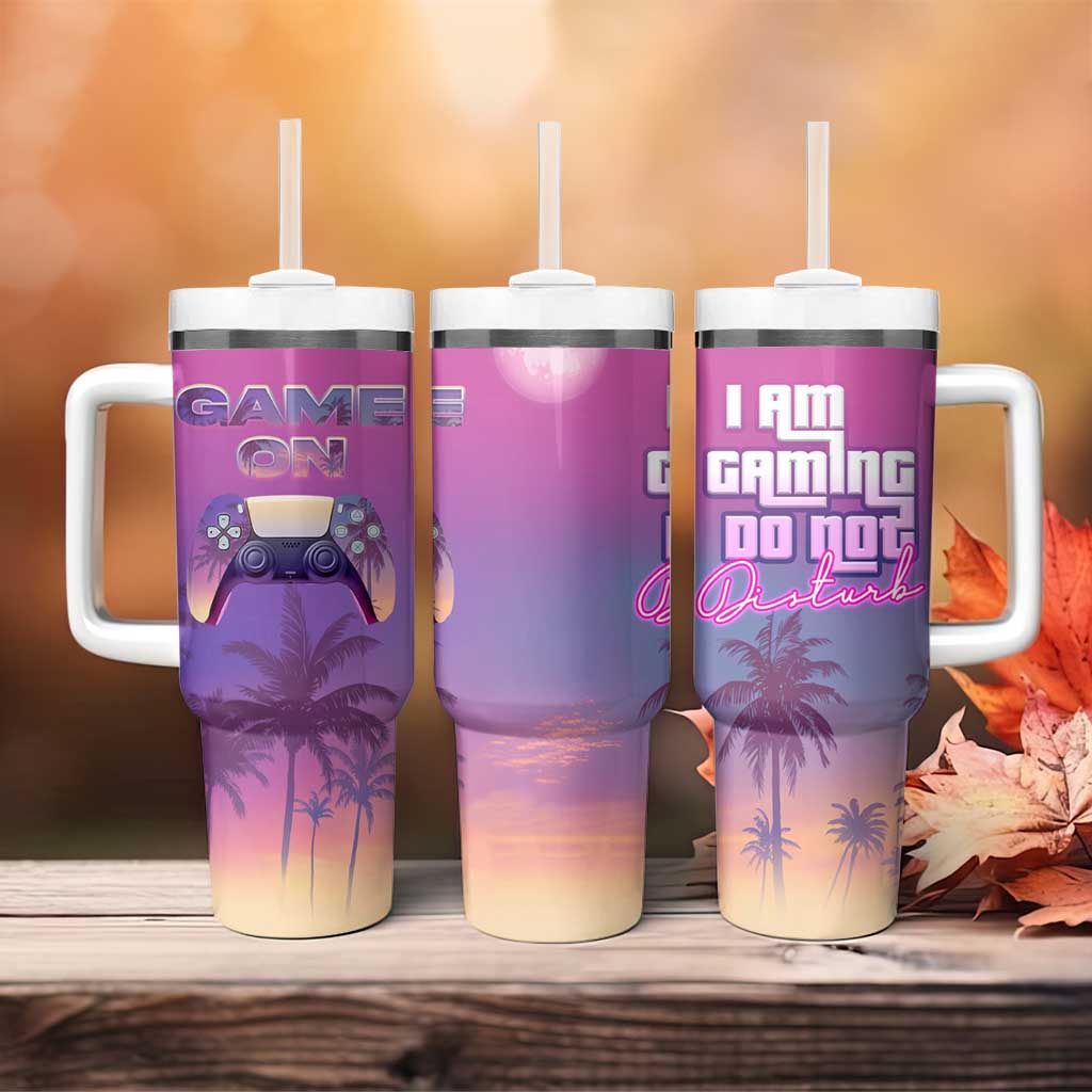 Funny Gamer Tumbler With Handle I Am Gaming Do Not Disturb Game On - Wonder Print Shop