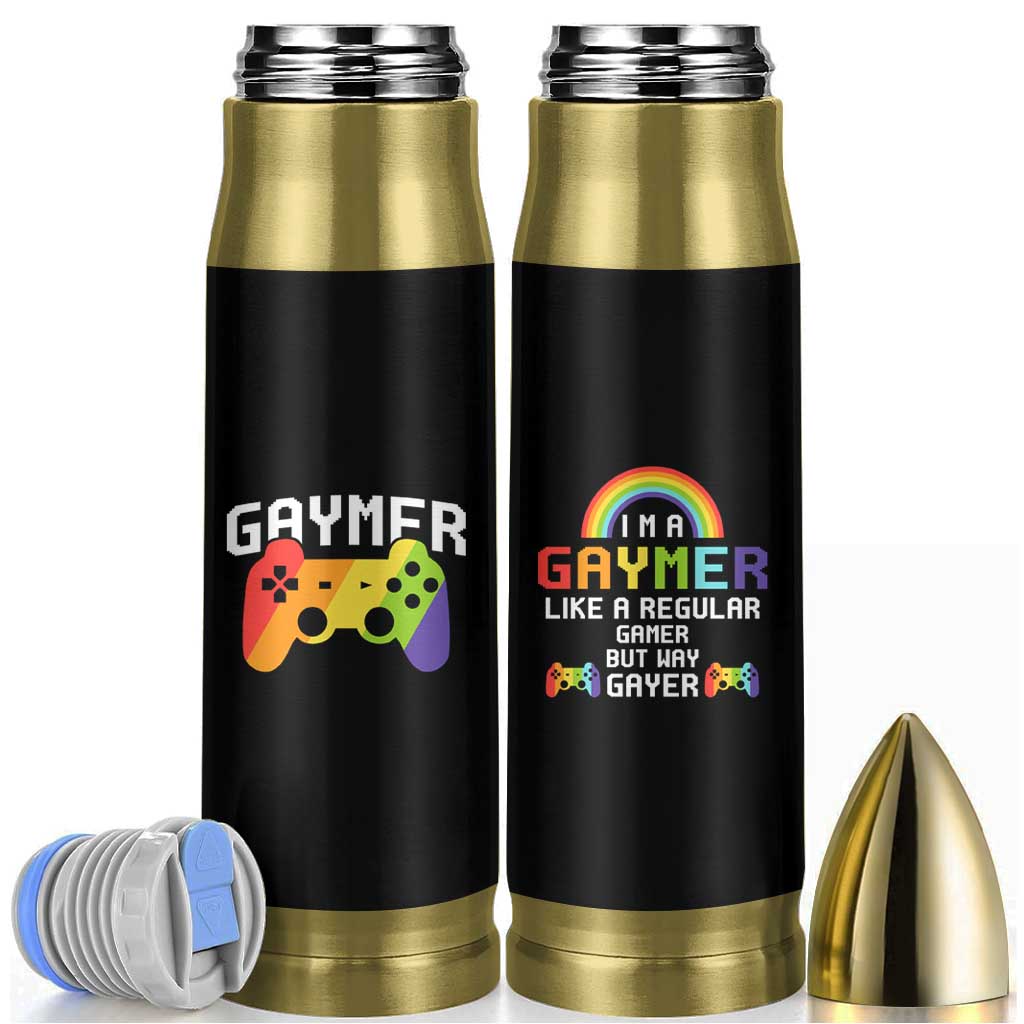 Funny LGBT Gay Gamer Bullet Tumbler Gaymer Like A Regular Gamer But Way Gayer