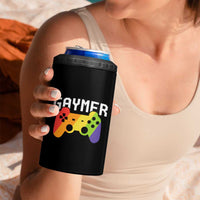 Funny LGBT Gay Gamer 4 in 1 Can Cooler Tumbler Gaymer Like A Regular Gamer But Way Gayer - Wonder Print Shop