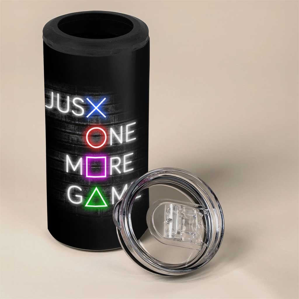 Personalized Gamer 4 in 1 Can Cooler Tumbler Custom Name Just One More Game Gaming - Wonder Print Shop