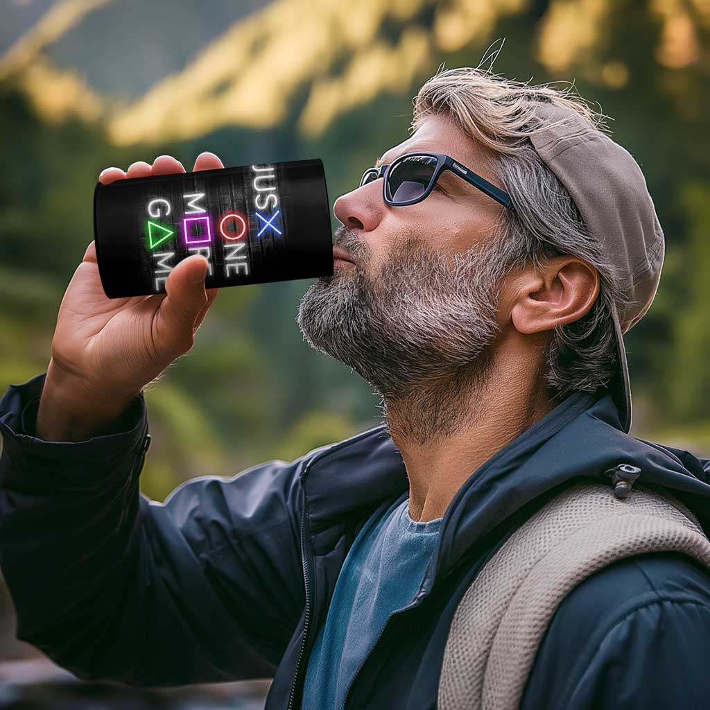 Personalized Gamer 4 in 1 Can Cooler Tumbler Custom Name Just One More Game Gaming - Wonder Print Shop