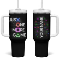 Personalized Gamer Tumbler With Handle Custom Name Just One More Game Gaming - Wonder Print Shop