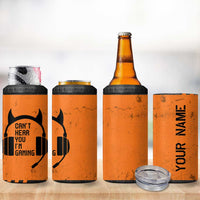Personalized Gamer 4 in 1 Can Cooler Tumbler Custom Name Can't Hear You I'm Gaming - Wonder Print Shop
