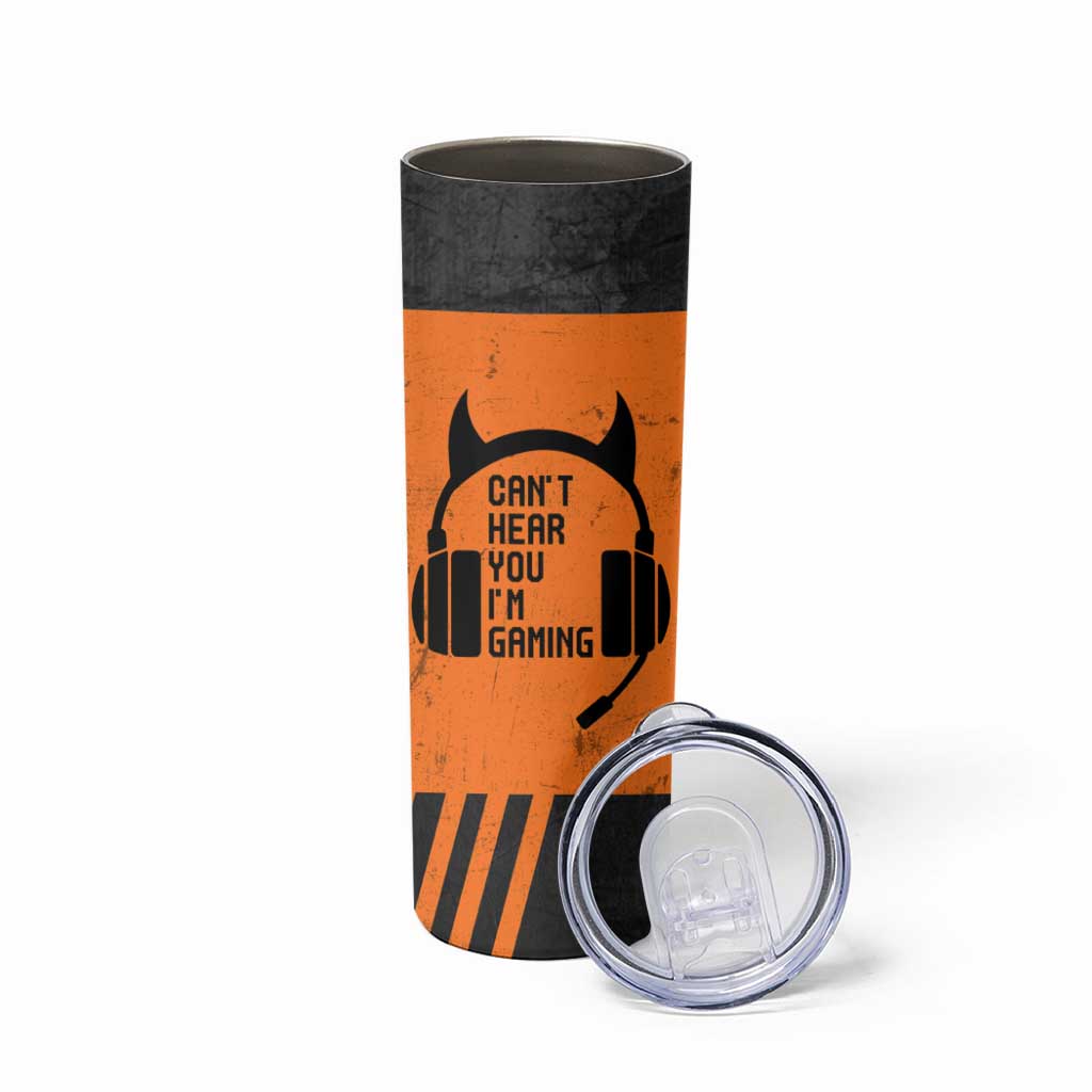 Personalized Gamer Skinny Tumbler Custom Name Can't Hear You I'm Gaming - Wonder Print Shop