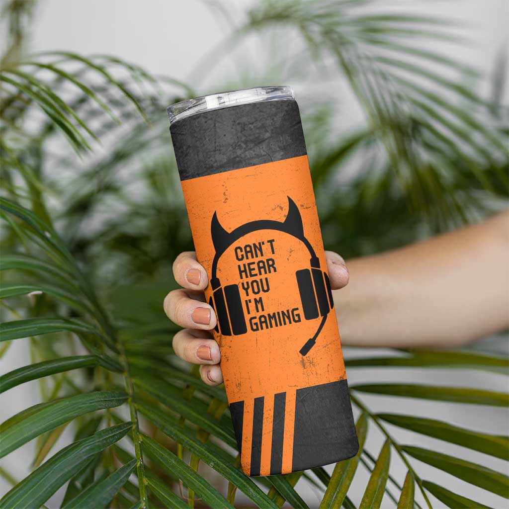Personalized Gamer Skinny Tumbler Custom Name Can't Hear You I'm Gaming - Wonder Print Shop
