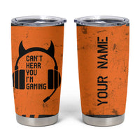 Personalized Gamer Tumbler Cup Custom Name Can't Hear You I'm Gaming - Wonder Print Shop