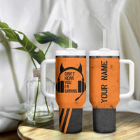 Personalized Gamer Tumbler With Handle Custom Name Can't Hear You I'm Gaming - Wonder Print Shop