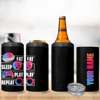 Personalized Gamer 4 in 1 Can Cooler Tumbler Custom Name Eat Sleep Gaming Repeat - Wonder Print Shop
