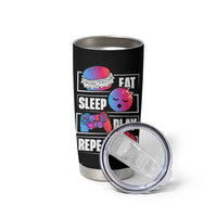 Personalized Gamer Tumbler Cup Custom Name Eat Sleep Gaming Repeat - Wonder Print Shop