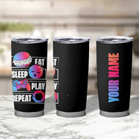 Personalized Gamer Tumbler Cup Custom Name Eat Sleep Gaming Repeat - Wonder Print Shop