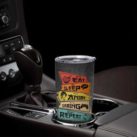 Funny Gamer Anime Lover Tumbler Cup Eat Sleep Anime Gaming Repeat - Wonder Print Shop