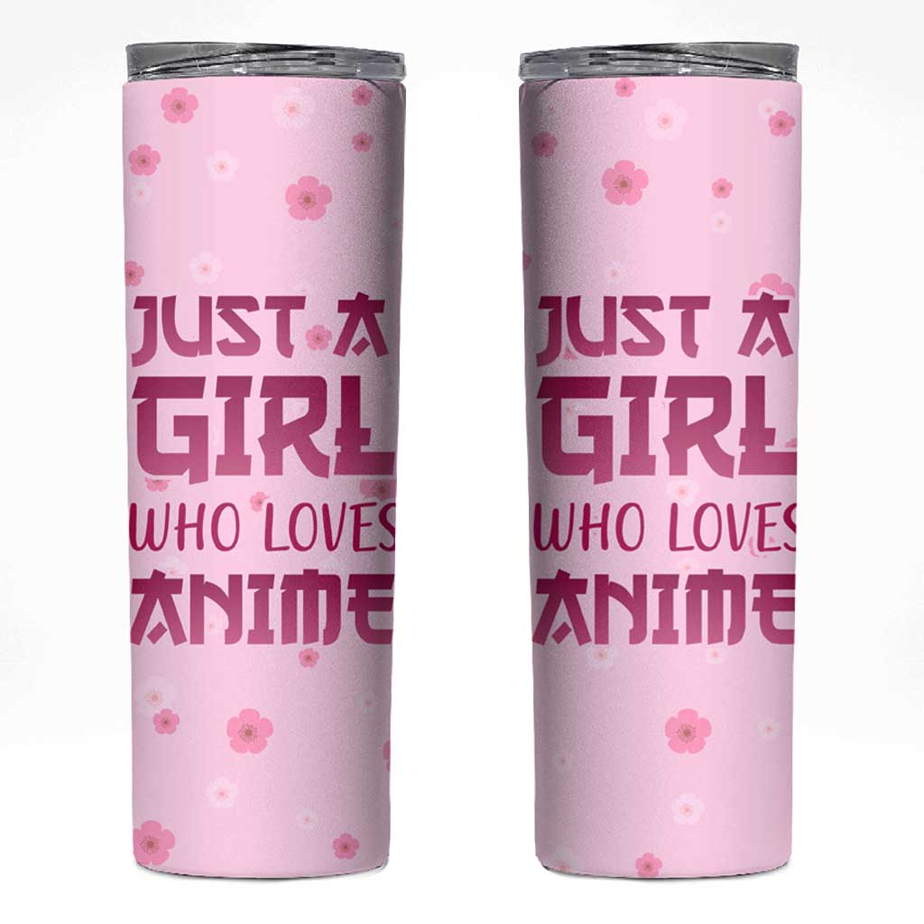 Anime Lover Gifts for Girls Skinny Tumbler Just A Girl Who Loves Anime - Wonder Print Shop