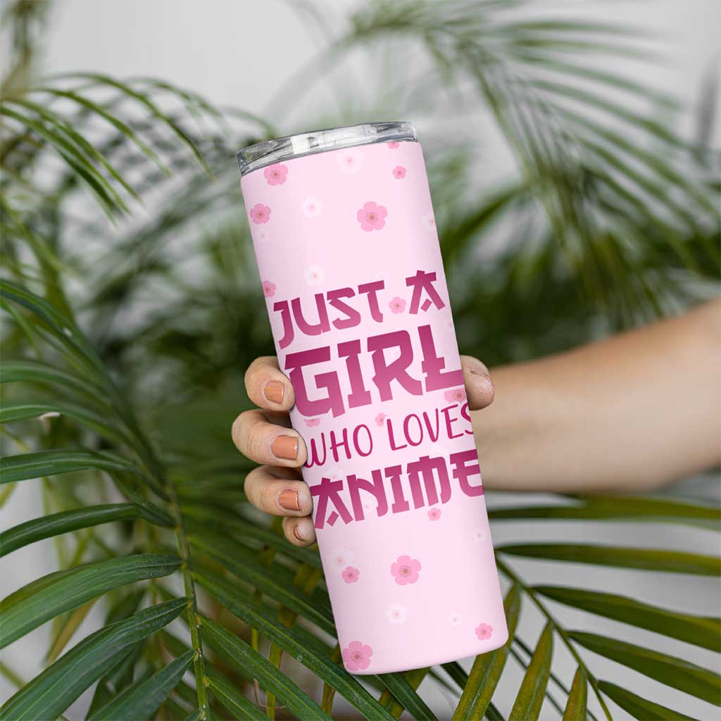 Anime Lover Gifts for Girls Skinny Tumbler Just A Girl Who Loves Anime - Wonder Print Shop