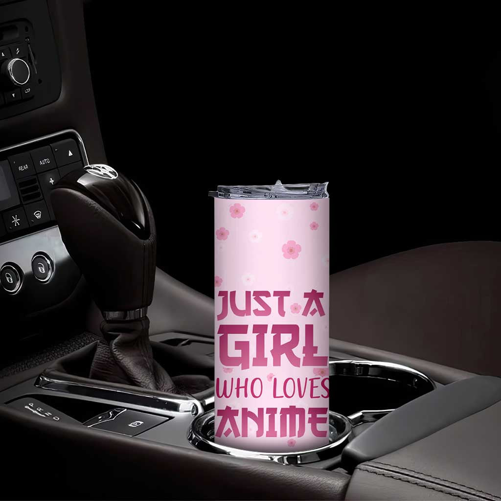 Anime Lover Gifts for Girls Skinny Tumbler Just A Girl Who Loves Anime - Wonder Print Shop