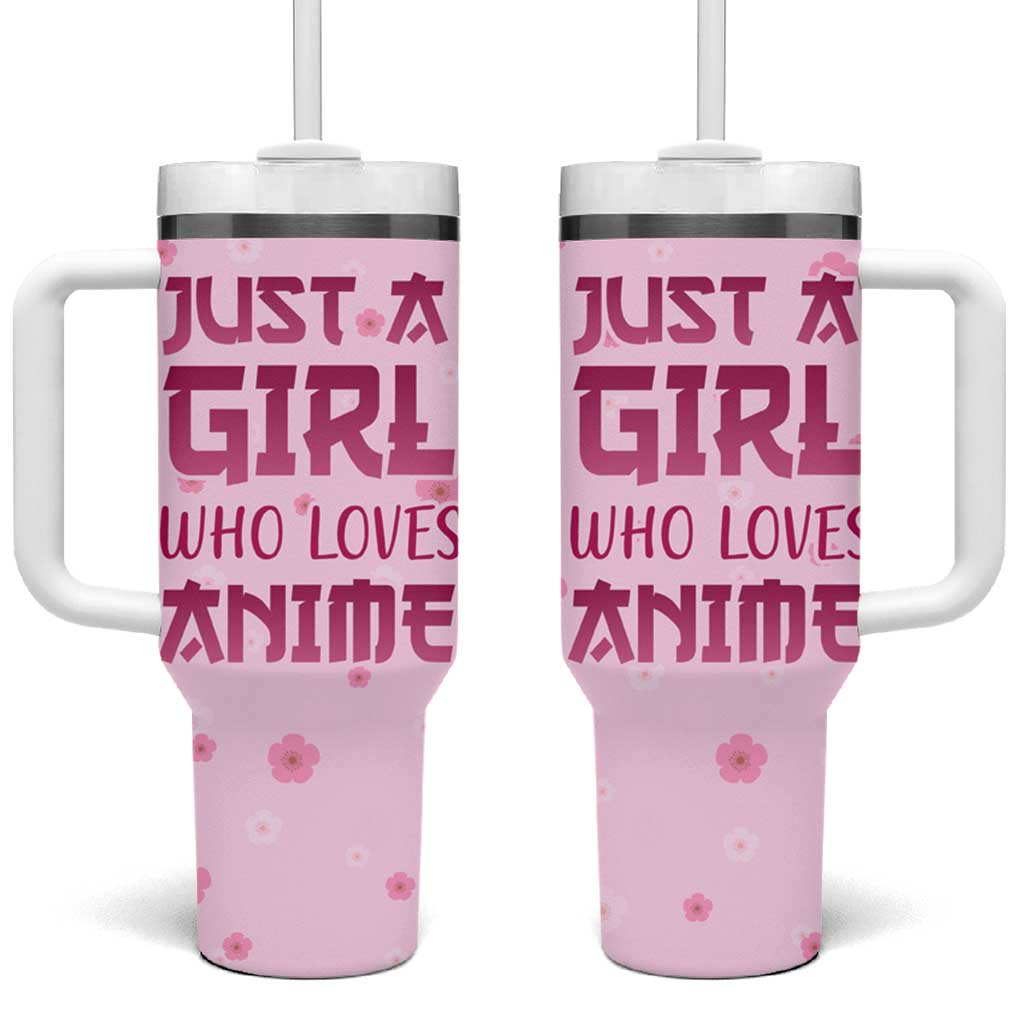 Anime Lover Gifts for Girls Tumbler With Handle Just A Girl Who Loves Anime - Wonder Print Shop