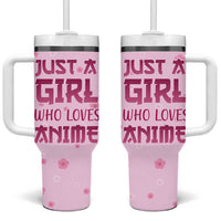 Anime Lover Gifts for Girls Tumbler With Handle Just A Girl Who Loves Anime - Wonder Print Shop