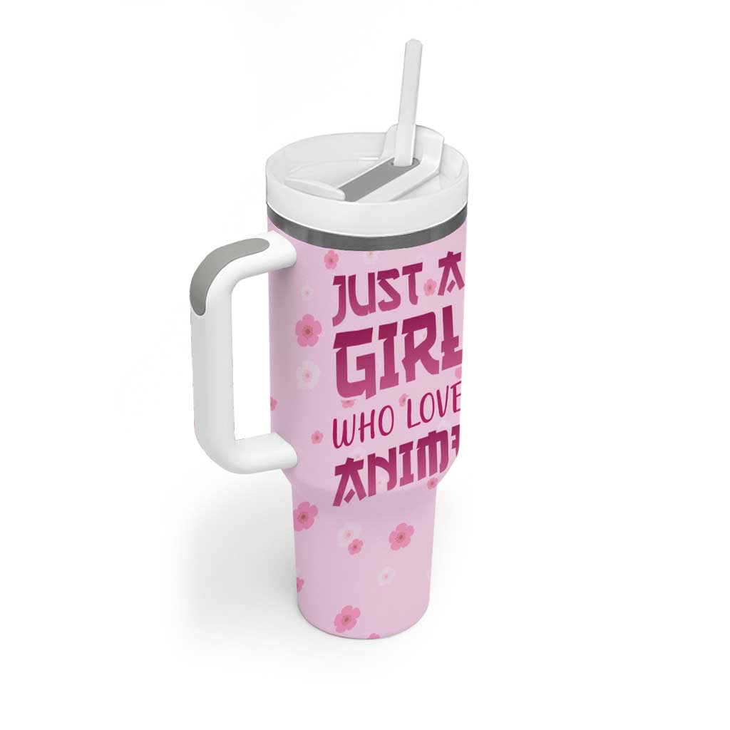 Anime Lover Gifts for Girls Tumbler With Handle Just A Girl Who Loves Anime - Wonder Print Shop