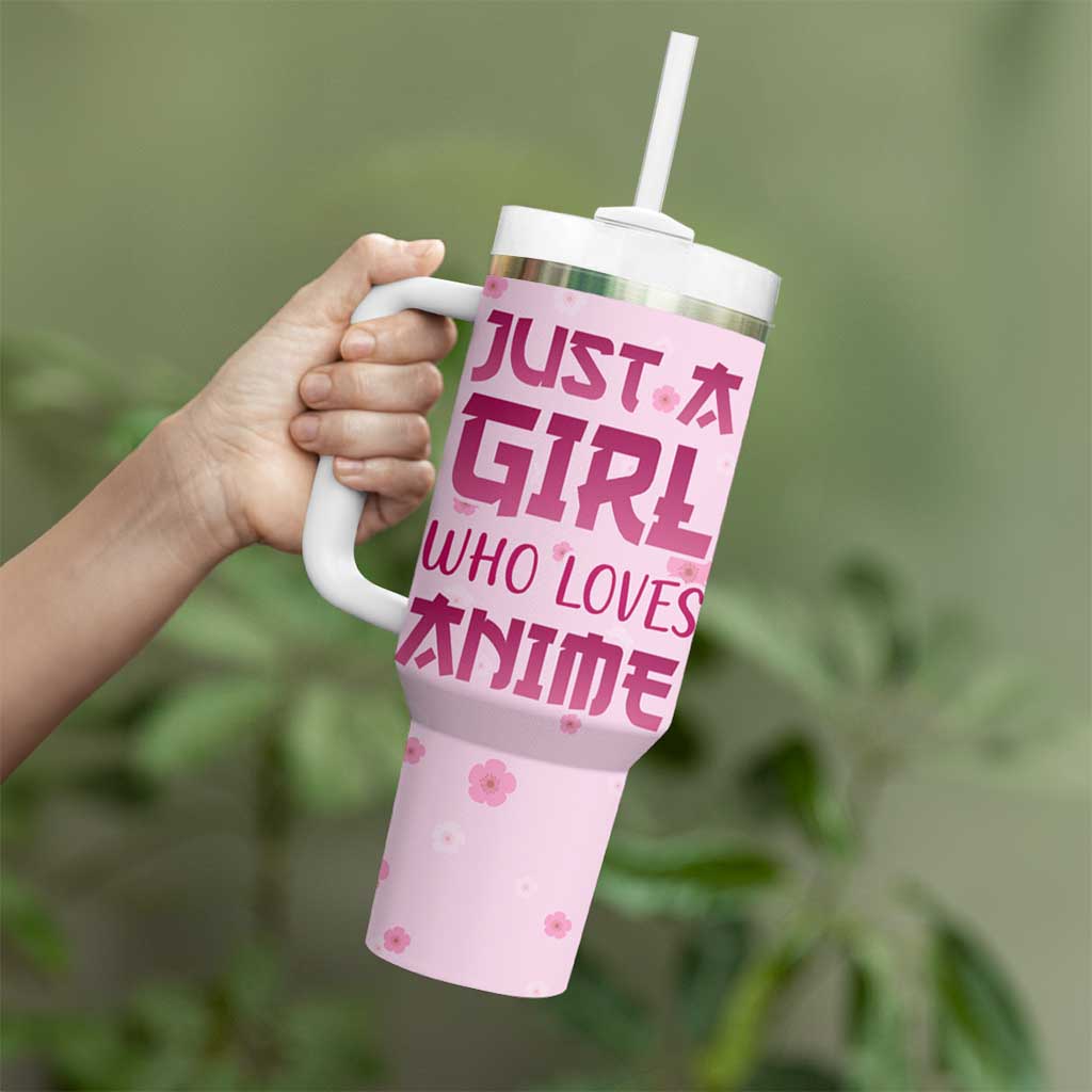 Anime Lover Gifts for Girls Tumbler With Handle Just A Girl Who Loves Anime - Wonder Print Shop