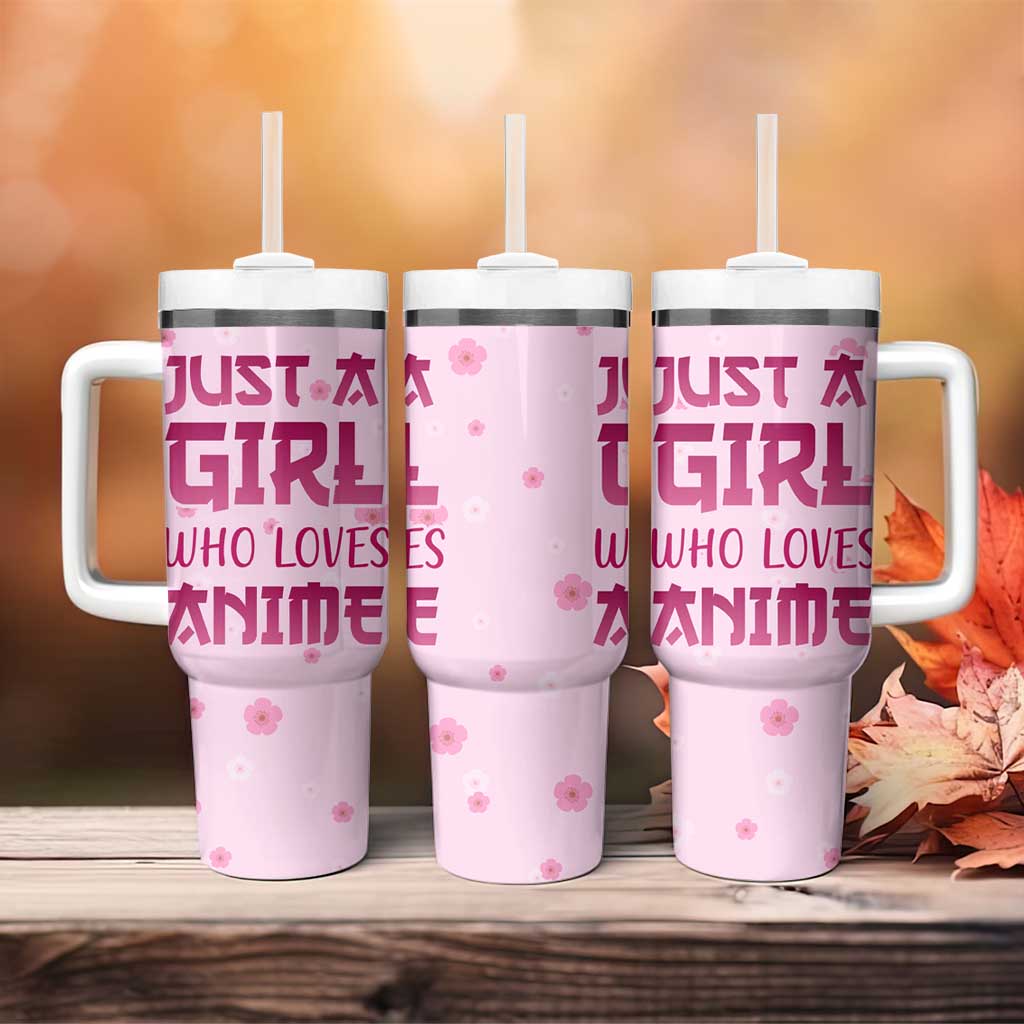 Anime Lover Gifts for Girls Tumbler With Handle Just A Girl Who Loves Anime - Wonder Print Shop