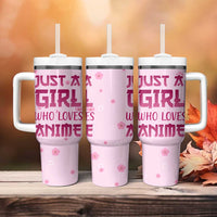 Anime Lover Gifts for Girls Tumbler With Handle Just A Girl Who Loves Anime - Wonder Print Shop