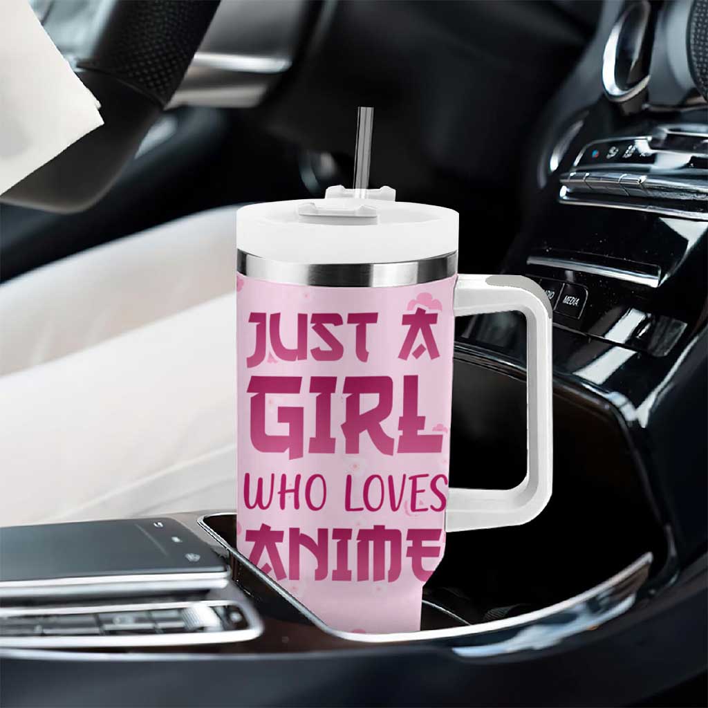 Anime Lover Gifts for Girls Tumbler With Handle Just A Girl Who Loves Anime - Wonder Print Shop