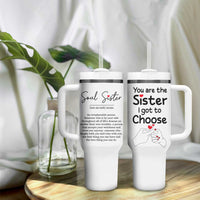 Gifts for Best Friends Tumbler With Handle Soul Sister You Are The Sister I Got To Choose - Wonder Print Shop